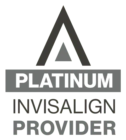 Platinum Invisalign Provider logo on green background